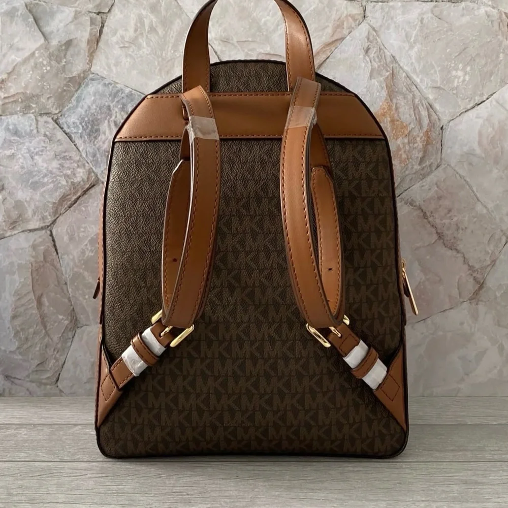 Michael Kors Jayce Medium Brown Signature Backpack - Picture 3 of 8